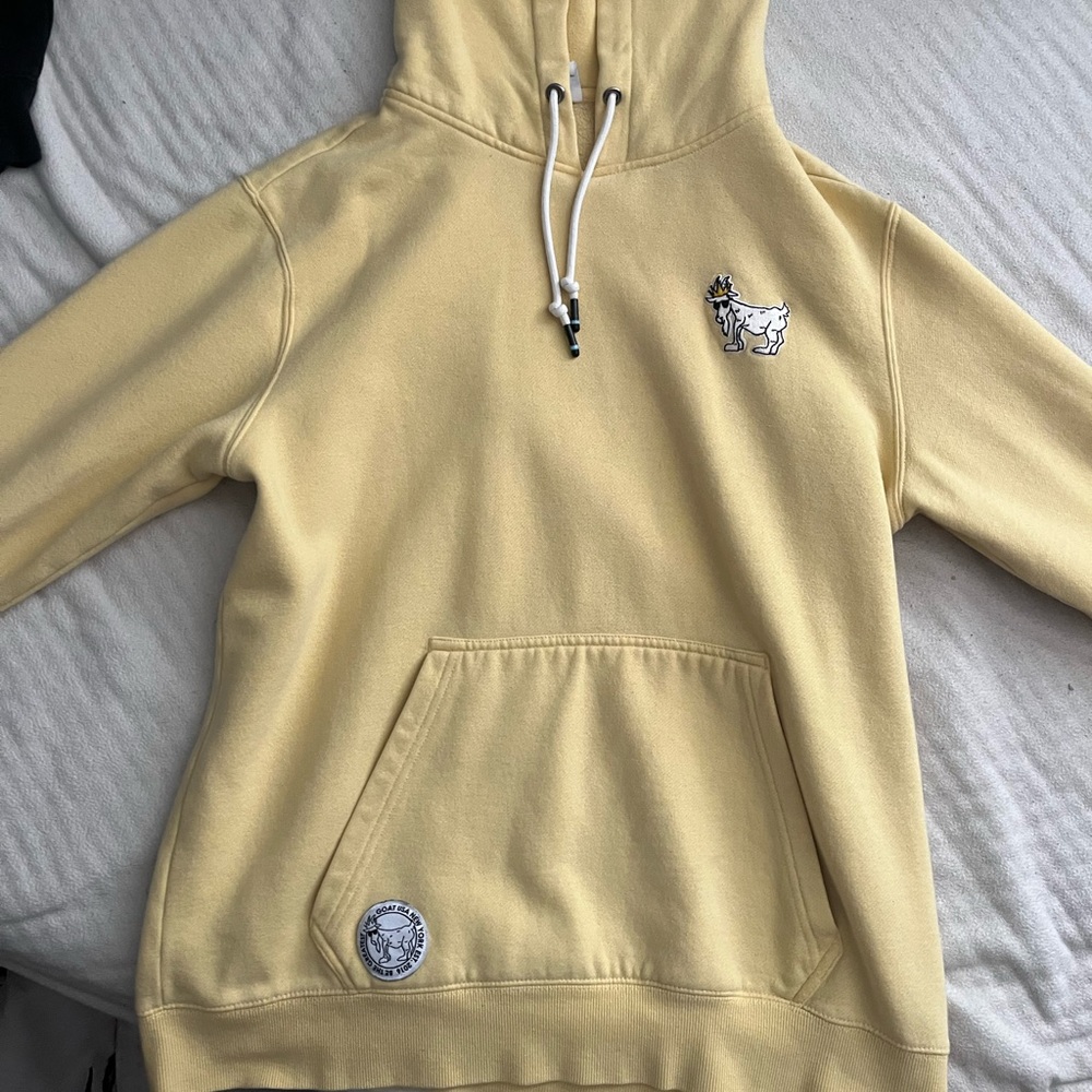 yellow goat hoodie